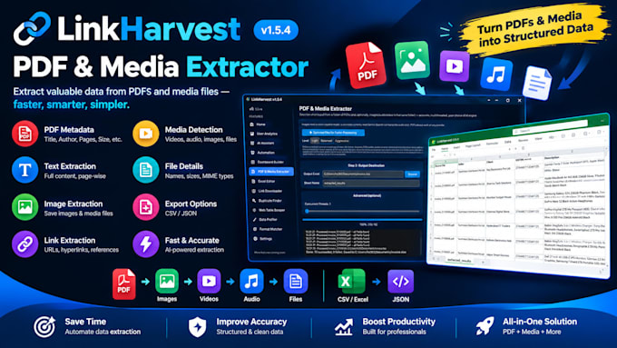 extract data from PDF to excel, CSV or word