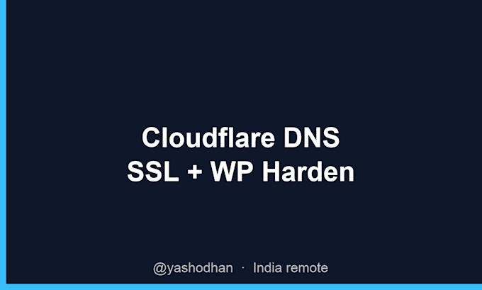 set up cloudflare dns SSL and harden your wordpress site