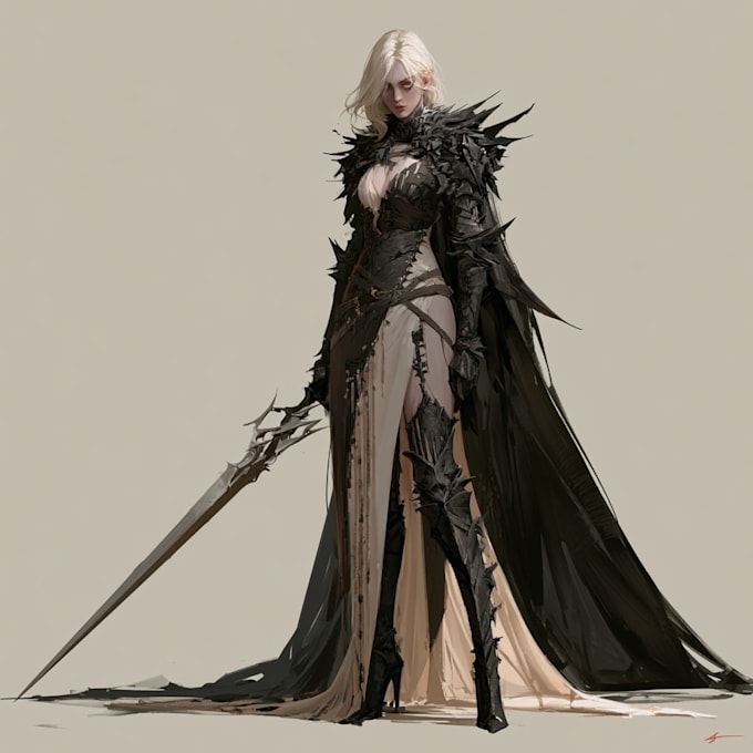 fantasy character art and concept design and illustration
