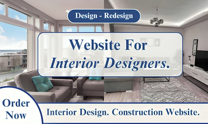 design a professional construction and interior design website for you