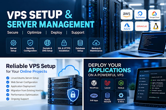 setup your vps server and host or migrate your website