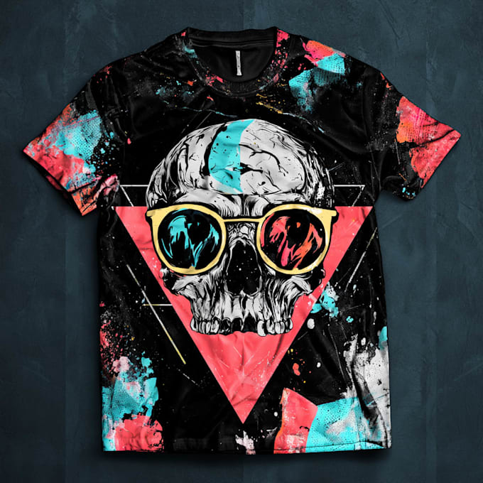 make professional custom apparel illustration for you