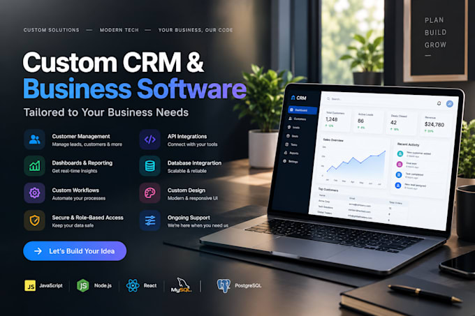 develop a custom CRM and business management software