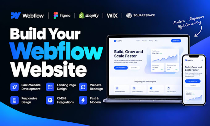build webflow saas website development webflow landing page website redesign