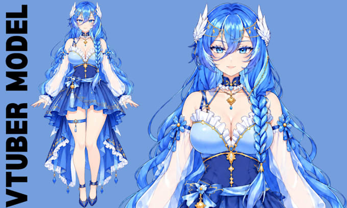 design and rig live 2d vtuber model, 2d vtuber model, vtuber commission