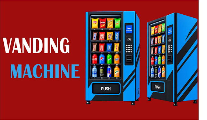 design a professional vending machine wrap and graphics