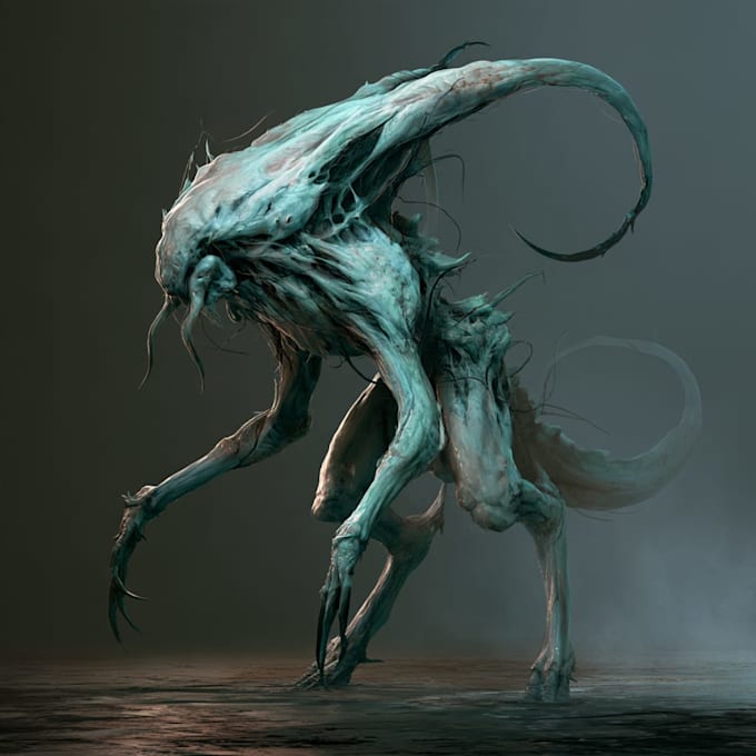 create unique creature monster design and character design