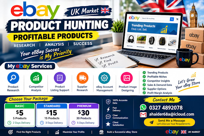 do ebay product research and hunting