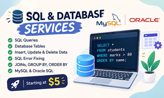 write sql queries and create database tables