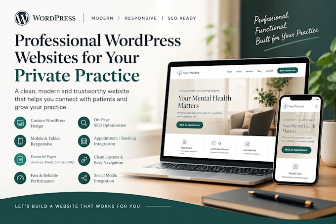 design a professional website for your private practice