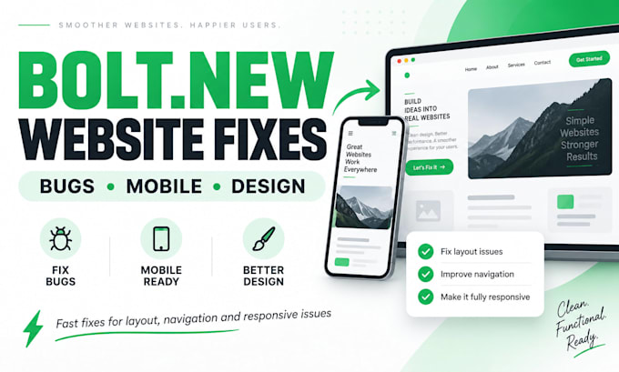 fix and improve your bolt new ai website