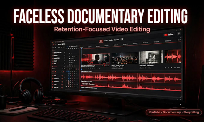 edit your faceless youtube documentary with retention focused editing