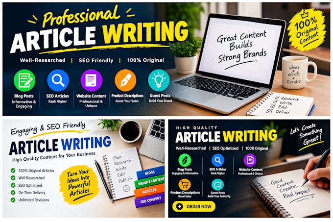 write high ranking article writing