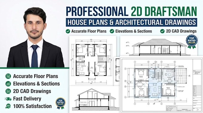 create professional 2d autocad drawing and estimation