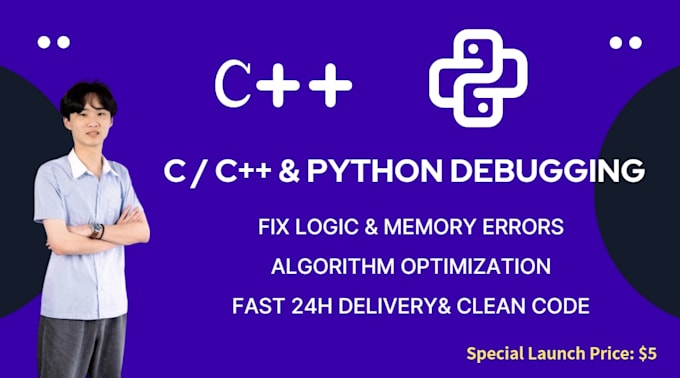 debug, fix errors, and optimize c, cpp, or python code