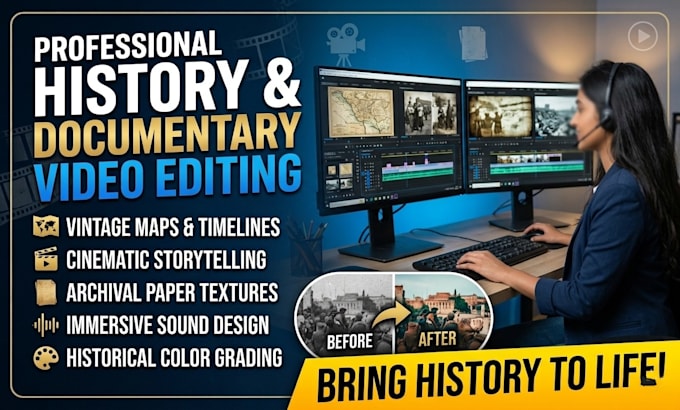 do professional history and documentary video editing