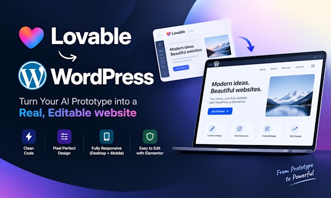 convert your lovable app to wordpress elementor