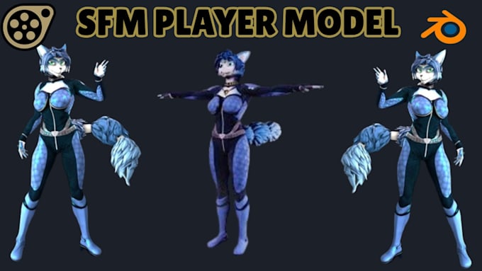 port and rig custom 3d model for sfm and gmod