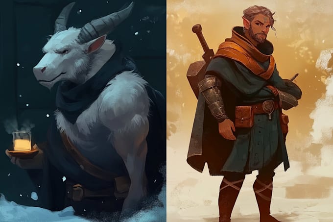 draw a fantasy character illustration