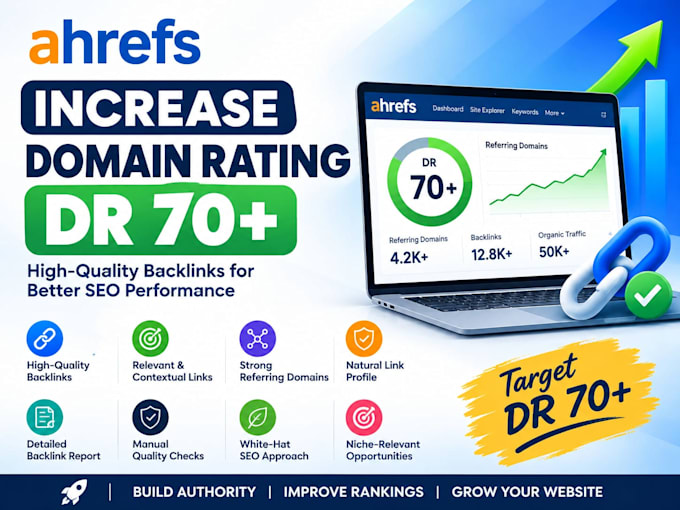 increase domain rating dr 70 ahref