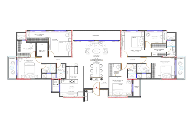 create professional 2d interior design drawings