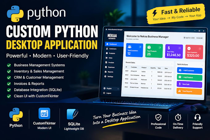 develop custom python desktop application