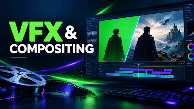do vfx editing and compositing for your videos
