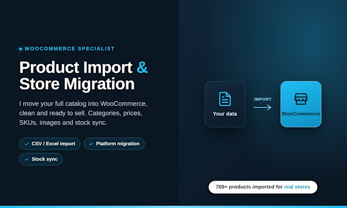 bulk import and migrate your woocommerce products with stock sync