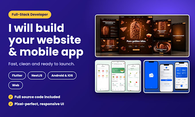 develop flutter mobile and web applications