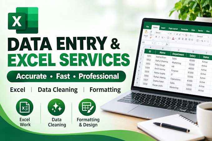 do data entry and excel work