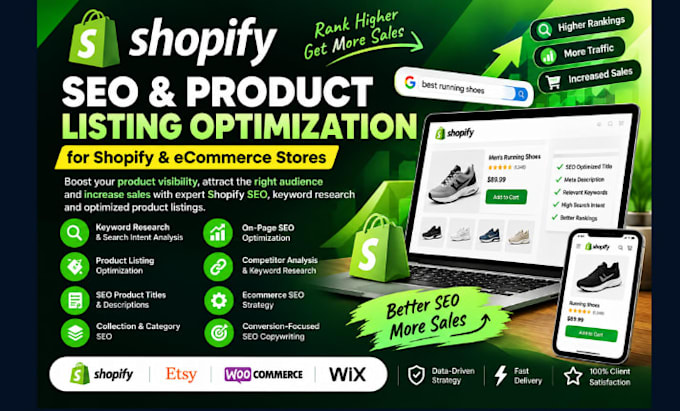 do shopify SEO, product listing optimization and ecommerce keyword research