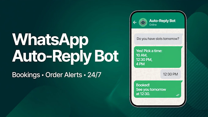 build a whatsapp auto reply bot and order alert system for your business