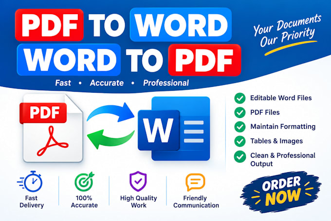 convert PDF to word or word to PDF