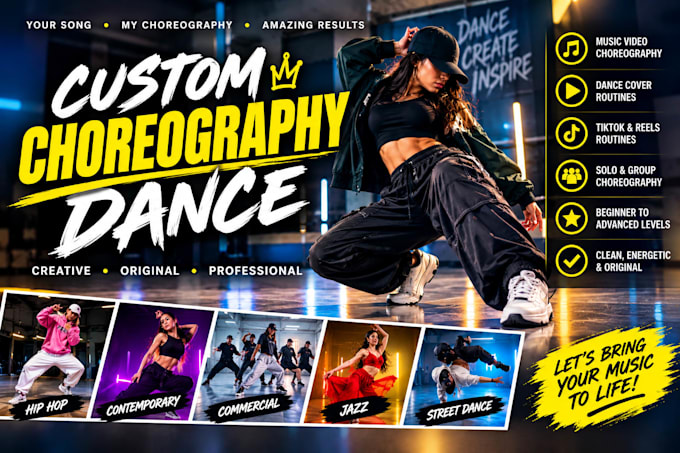 create professional custom choreography dance for your song