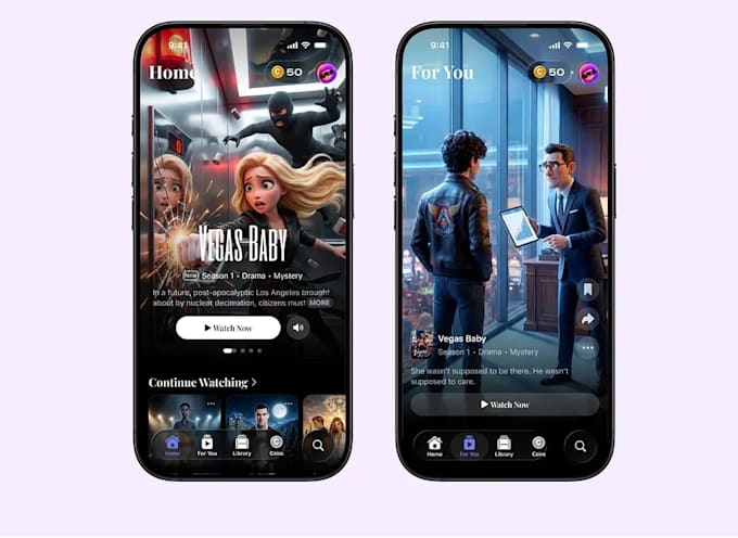 develop ai short drama app with vertical playback, plus cms for content upload