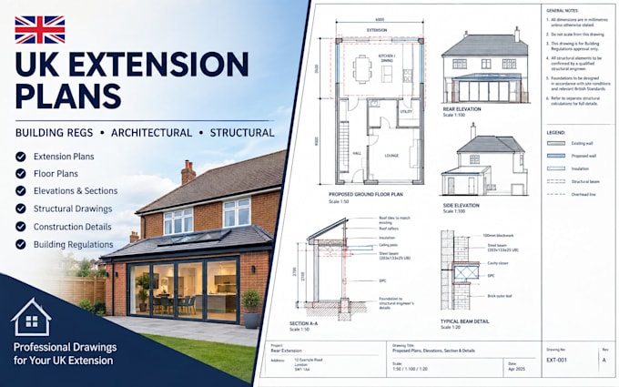 design uk building regulation drawing loft conversion and structural calculation