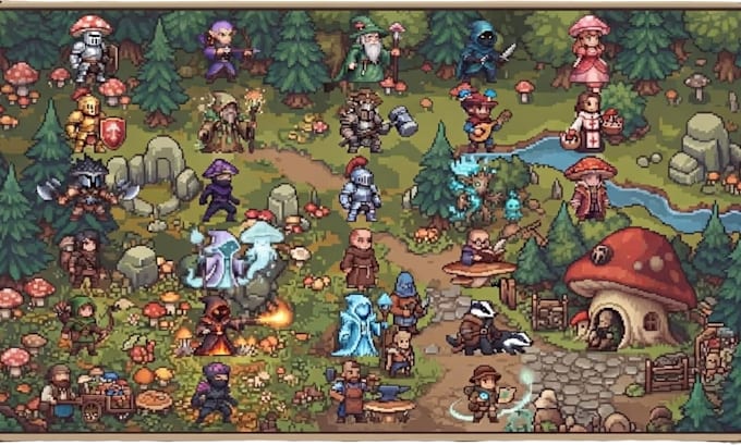 do pixel art character sprite sheet pixel art animation pixel art game assets