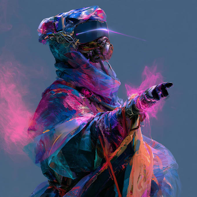 a sci fi character illustration or sci fi character