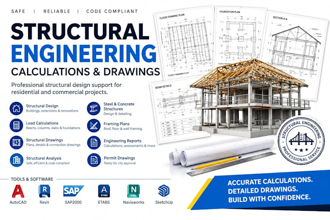design structural plans beam calculations foundation drawings analysis beam plan