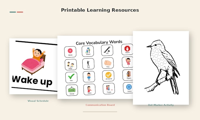 design autism visual schedules and learning printables