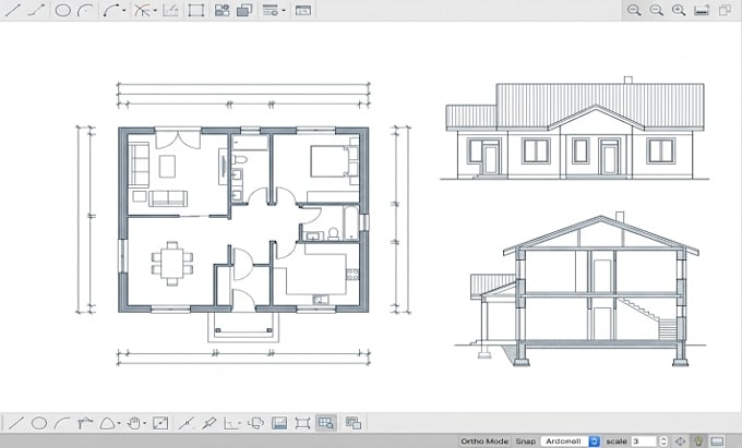 do architectural cad drafting, floor plans drafting, elevations and sections