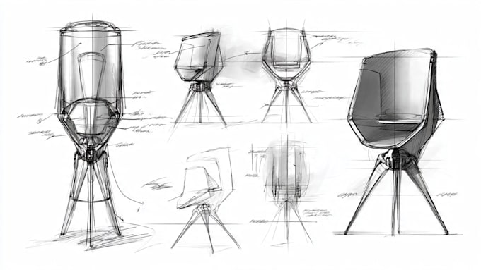 draw product design concept sketches