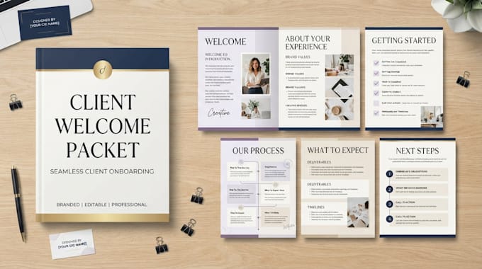 create canva client welcome packet for seamless client onboarding on canva