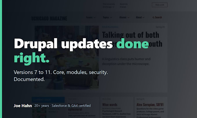 update and secure your drupal site, versions 7 through 11