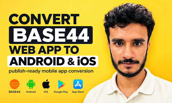 convert base44 web app to android ios and publish to app stores