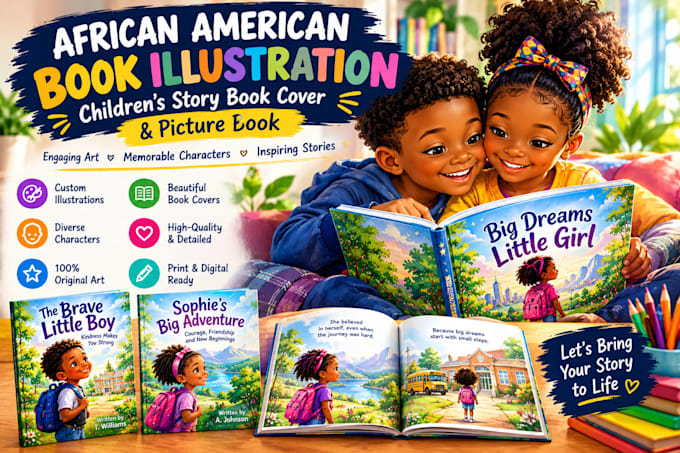 african american book illustration children story bookcover children picturebook