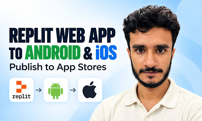 convert replit web app to android ios and publish to app stores