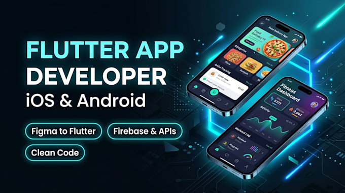 develop a custom flutter mobile app for ios and android