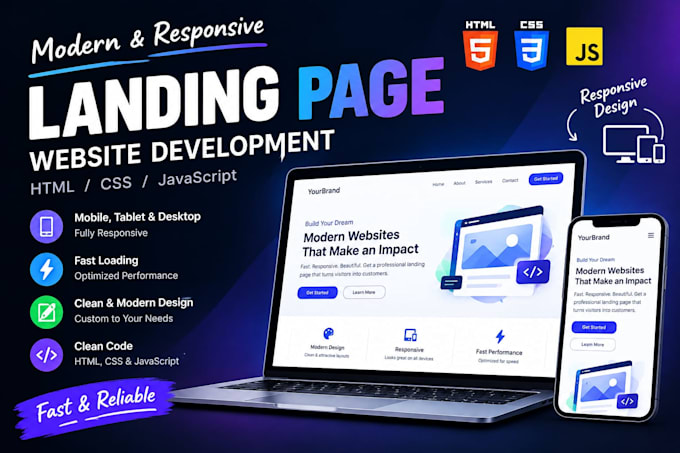 create a responsive landing page