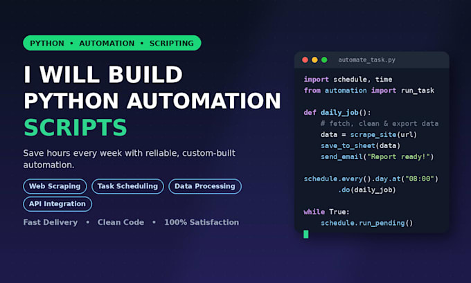 write python automation scripts to automate your tasks